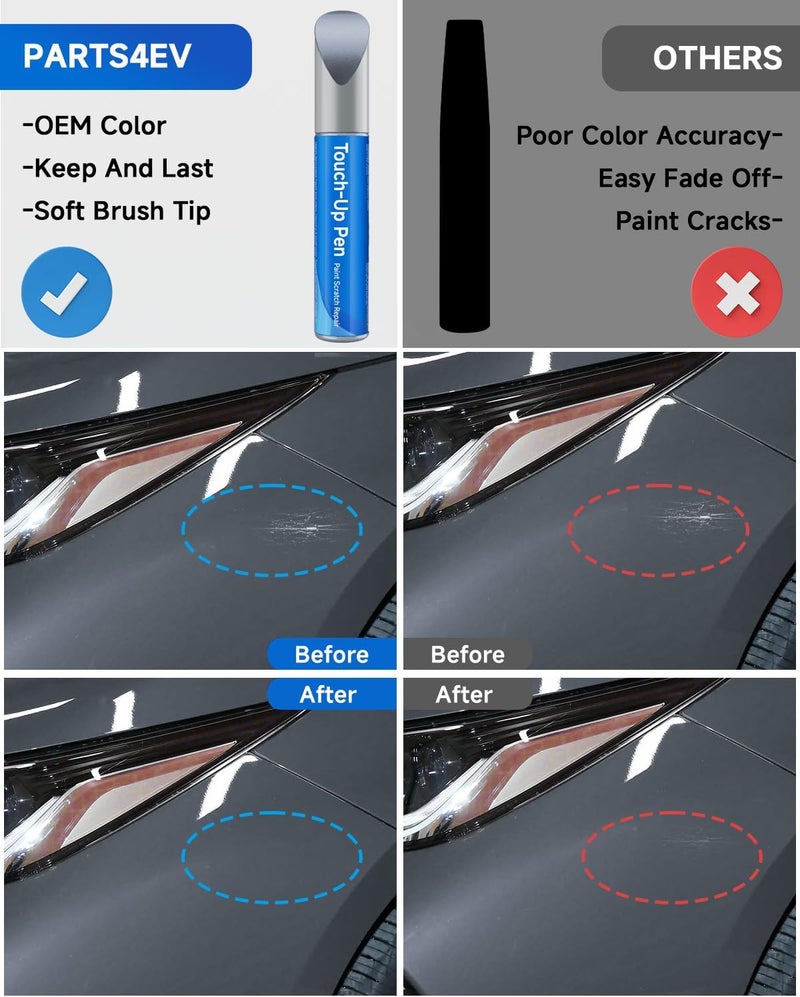 RSACET Touch Up Paint Compatible with Toyota Exact Match Touch Up Paint Car Scratch Repair (Celestite Gray Metallic （1K3）) - Image 2